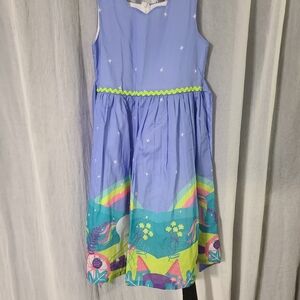 Girls Blue Unicorn Dress Size 10